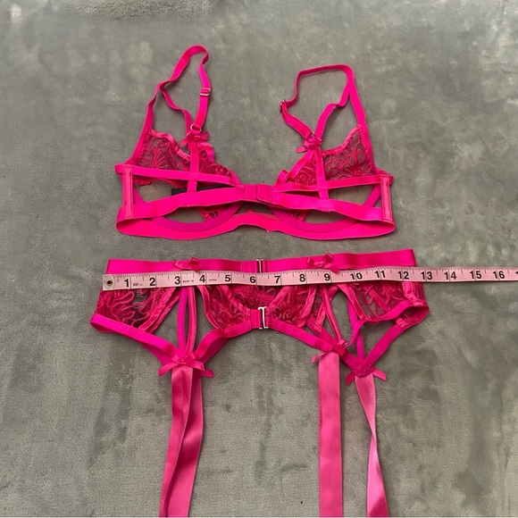 New! SET for love and lemons soutache bra and garter pink 4051 - Picture 13 of 14